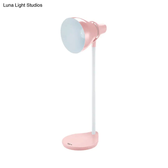 Scarlett - Bendable Reading Lamp: Horn Shade Macaron Iron Desk Light