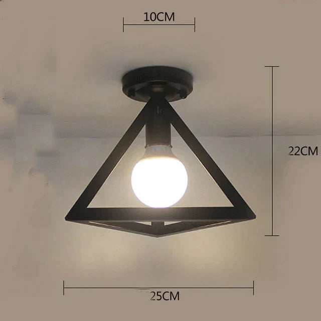Scarlett Vintage Industrial Iron Cage Led Ceiling Lights Ceiling