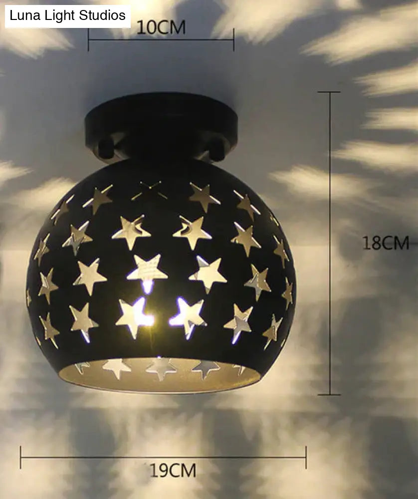 Scarlett Vintage Industrial Iron Cage Led Ceiling Lights Ceiling