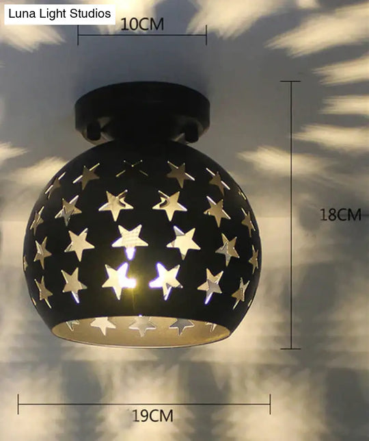 Scarlett Vintage Industrial Iron Cage Led Ceiling Lights Ceiling