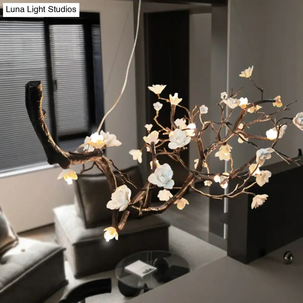 Seraphina Nordic Branch LED Chandelier Dimmable Chrome Pendant Light chandelier