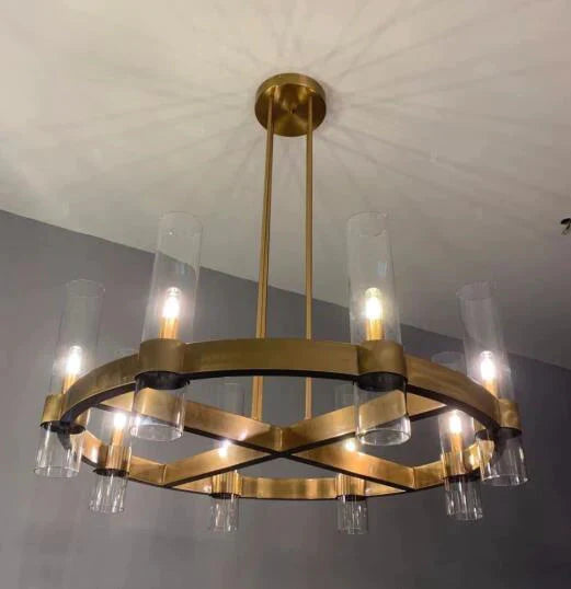 Serenity - Lustre rond en verre transparent American Loft Lighting