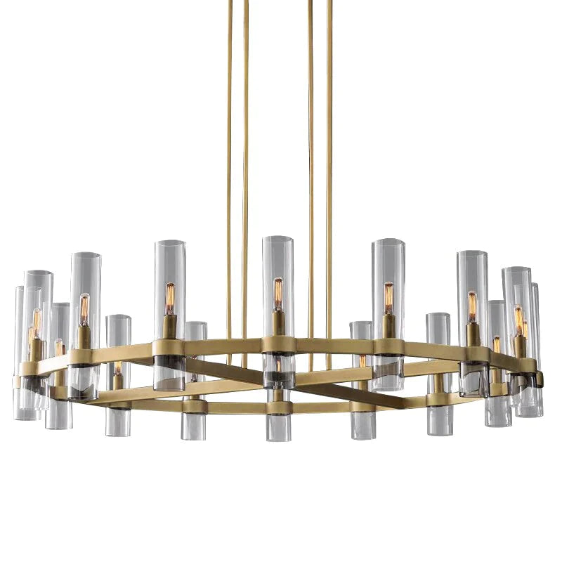 Serenity - Lustre rond en verre transparent American Loft Lighting