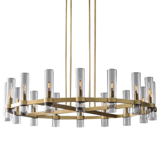 Serenity - Lustre rond en verre transparent American Loft Lighting