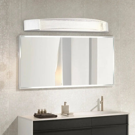 Silver Bow-Shaped Led Wall Mount Vanity Light With Bubble Crystal Accent Natural 12.5/16.5/20 Wide /
