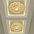 Silver Flush Mount Led Ceiling Light Fixture With Clear Crystal Flower Design - Warm/Multi Color