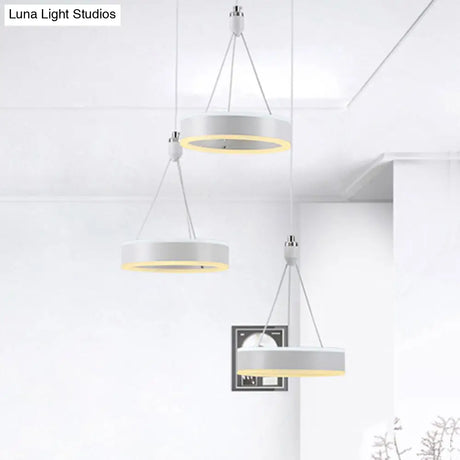 Silver Minimalist Acrylic Pendant Cluster Ceiling Light - Elegant Dining Room Decoration