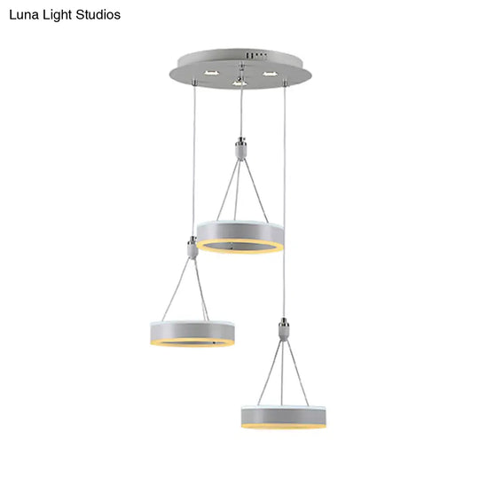 Silver Minimalist Acrylic Pendant Cluster Ceiling Light - Elegant Dining Room Decoration