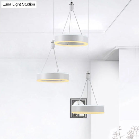 Silver Minimalist Acrylic Pendant Cluster Ceiling Light - Elegant Dining Room Decoration