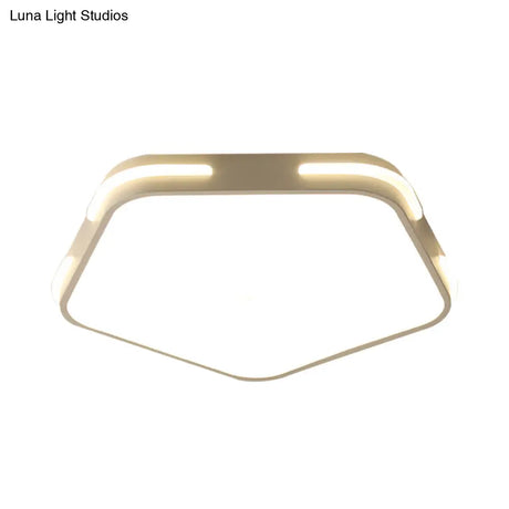 Simple Acrylic Pentagon Ceiling Light For Living Room Flush Mount