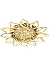 Simple And Modern Led Ceiling Lamp Atmospheric Household Crystal Lotus Flower Shape Warm Bedroom