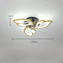 Simple And Modern Led Ceiling Lamp Atmospheric Household Crystal Lotus Flower Shape Warm Bedroom