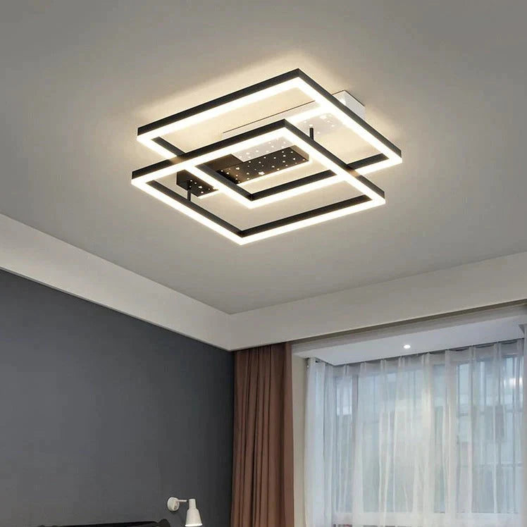 Luxe d'atmosphère simple partout dans le plafonnier mené par étoile de ciel dans le salon