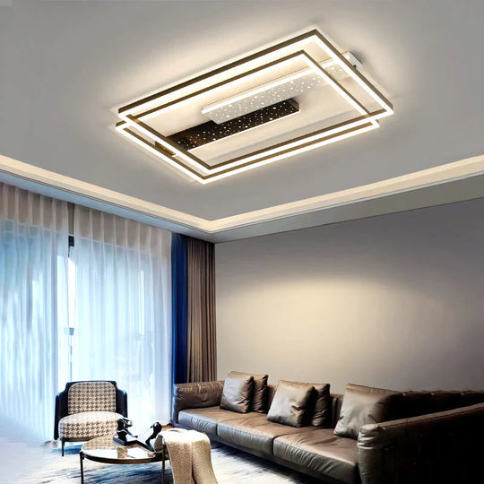 Luxe d'atmosphère simple partout dans le plafonnier mené par étoile de ciel dans le salon