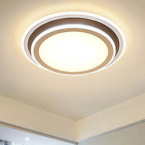 Simple Led Flush Ceiling Light Multi-Layer Acrylic 19.5’/32’ Wide Warm/White Light. Perfect For