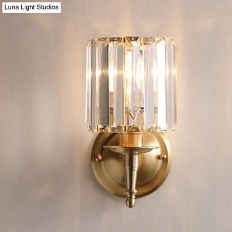 Simple Light Luxury Crystal Bedroom Copper Wall Lamp Copper Wall Lamps