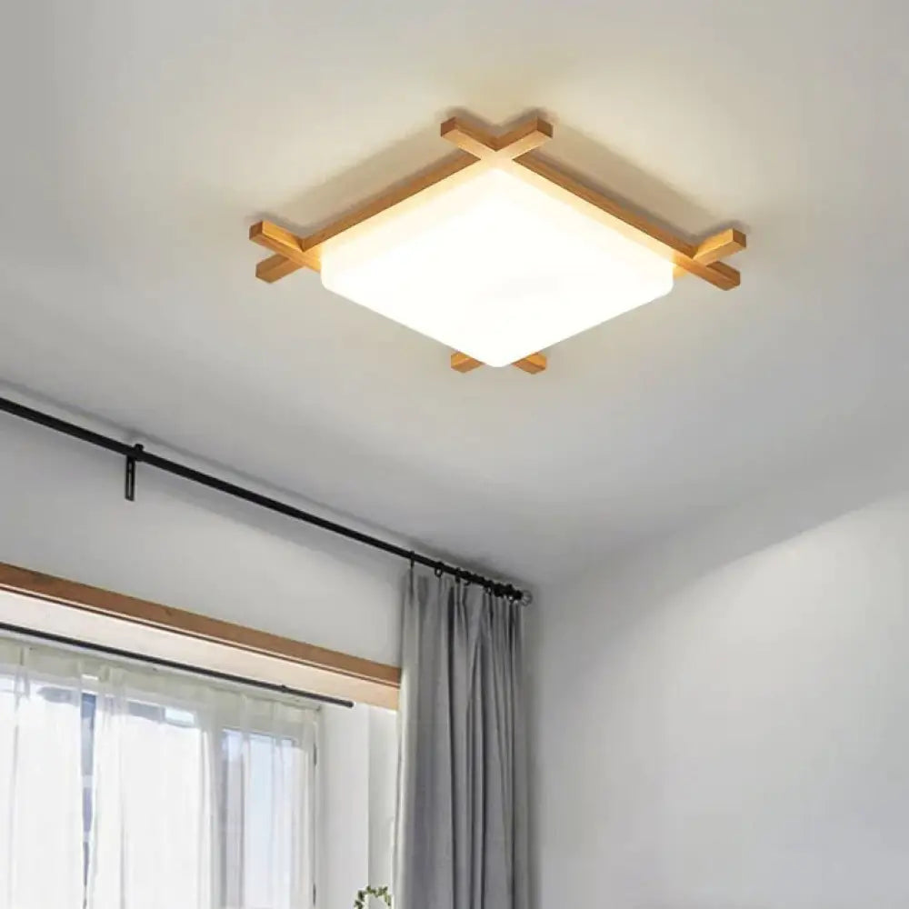Simple Modern Corridor Corridor Square Log LED Living Room Lamps As show / Small / Warm light Ceiling
