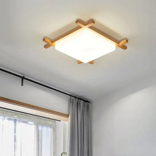 Simple Modern Corridor Corridor Square Log LED Living Room Lamps As show / Small / Warm light Ceiling