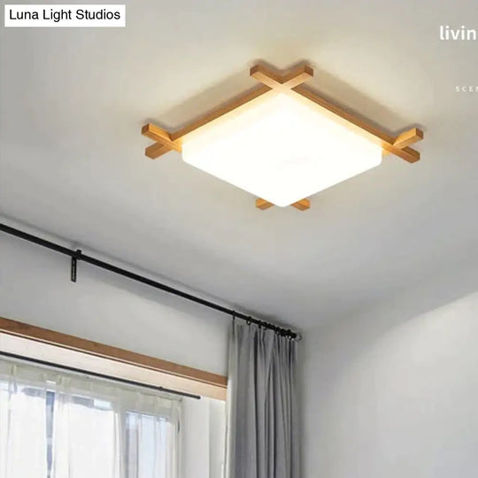 Simple Modern Corridor Corridor Square Log LED Living Room Lamps Ceiling