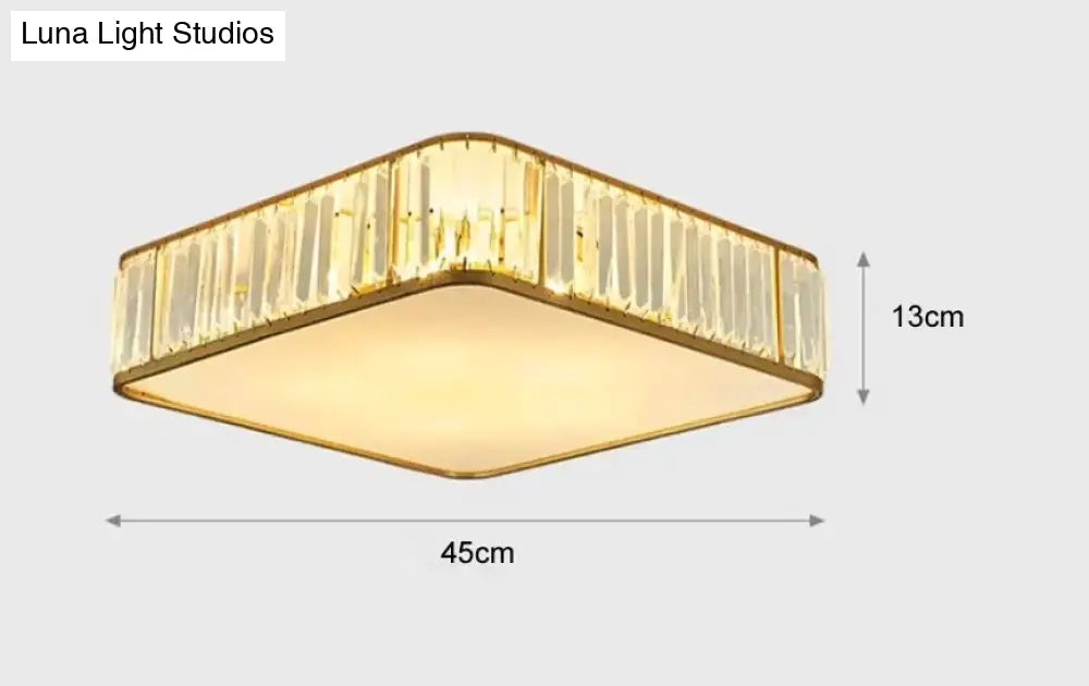 Simple Modern Crystal Lamp Atmosphere Dining Room Bedroom Ceiling 45*45Cm