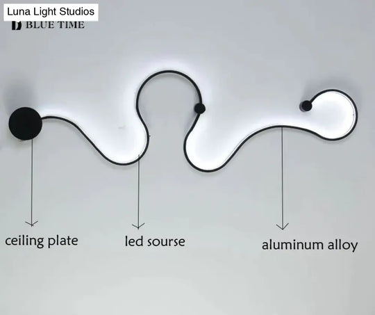 Simple Modern Led Ceiling Light Black&White Body Lustres Led Lamp Living Room Bedroom Beside Room