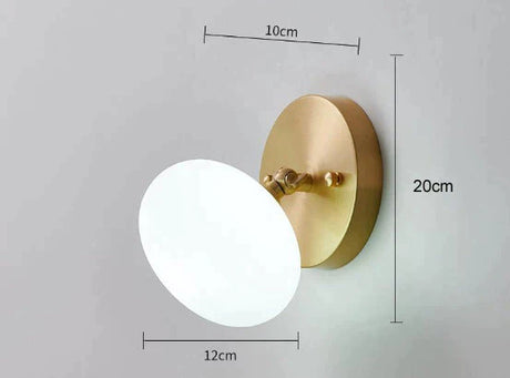 Simple Nordic Wind Bedroom Bedside Corridor Copper Wall Lamp Lamps