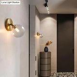Simple Nordic Wind Bedroom Bedside Corridor Copper Wall Lamp Copper Wall Lamps