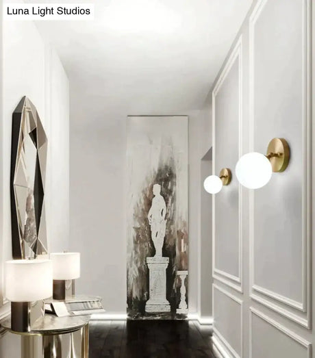 Simple Nordic Wind Bedroom Bedside Corridor Copper Wall Lamp Copper Wall Lamps