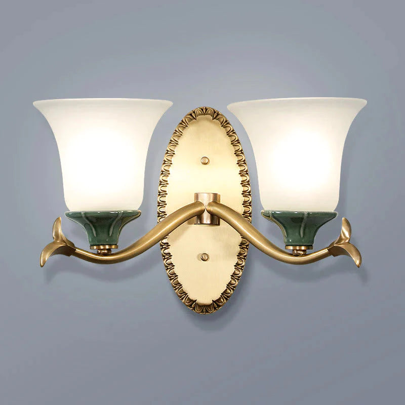 Lampe d'escalier rétro simple chambre chevet applique murale en cuivre