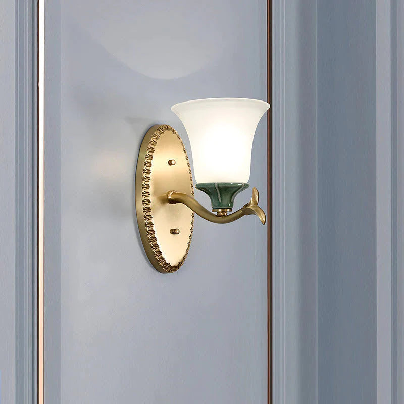 Lampe d'escalier rétro simple chambre chevet applique murale en cuivre