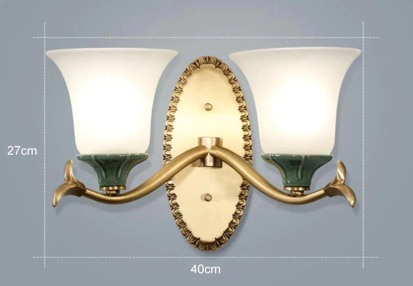 Lampe d'escalier rétro simple chambre chevet applique murale en cuivre