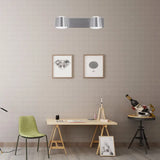 Simple Silver Wall Sconce With Tapered Design And Warm/White Light - 1/2/3 Heads 2 / White