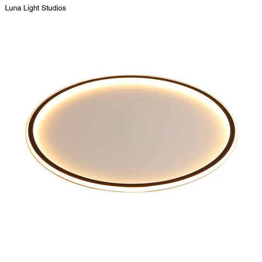 Simple Style Black Acrylic Led Ceiling Flush-Mount Light For Bedroom