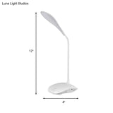 Simple Style Led Desk Lamp - Touch Sensitive 3 Gear Plastic Ideal For Study Or Bedside