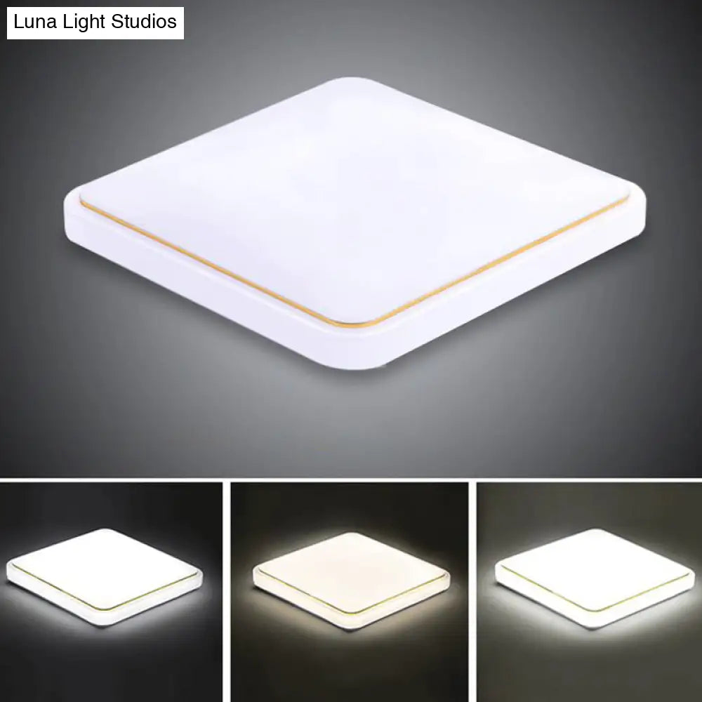 Simplicity Acrylic Ceiling Flush Mount Light For Living Room - Square Design