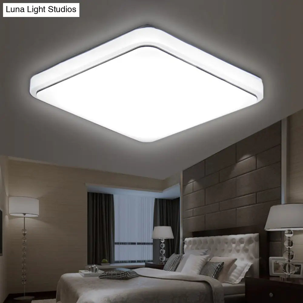 Simplicity Acrylic Ceiling Flush Mount Light For Living Room - Square Design