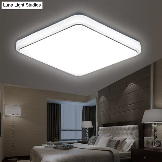 Simplicity Acrylic Ceiling Flush Mount Light For Living Room - Square Design