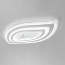 Simplicity Acrylic Living Room Led Flush Mount Ceiling Light In White / 14’