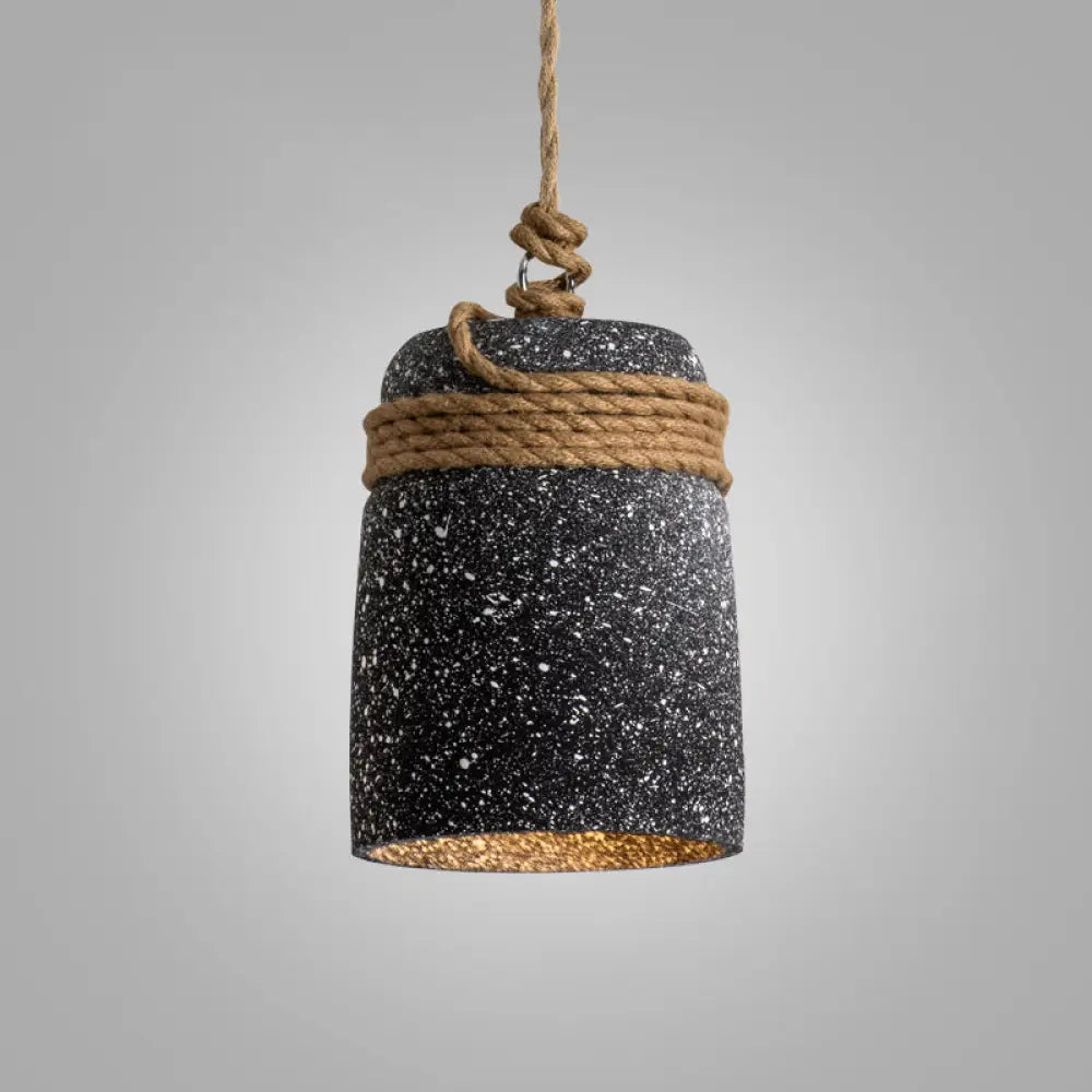 Simplicity Cement Pendant Light With Bell Suspension - Perfect For Dining Room Or Ceiling Lighting