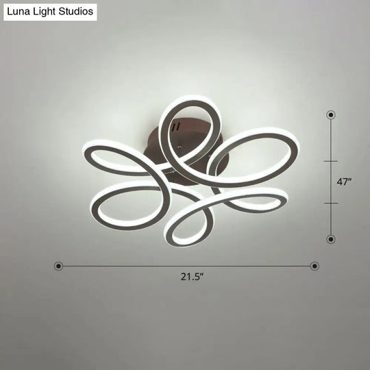 Simplicity Floral Led Ceiling Flush Light Fixture For Your Bedroom