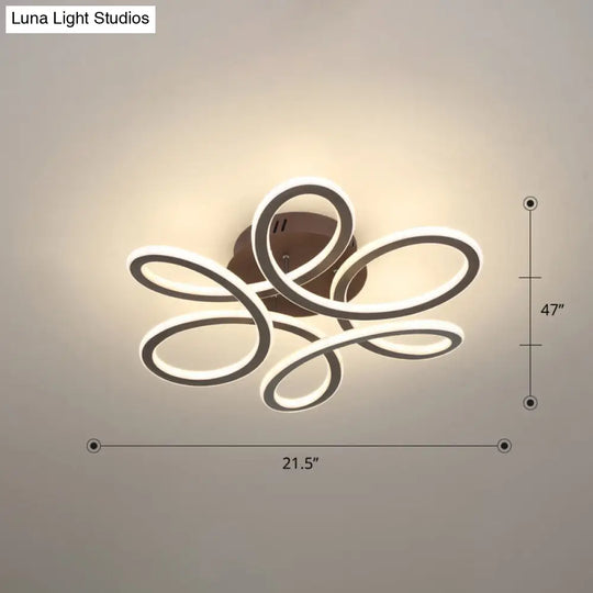 Simplicity Floral Led Ceiling Flush Light Fixture For Your Bedroom