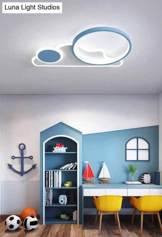 Simplicity Led Flush Ceiling Light For Bedroom And Living Room - Cloud Circle Design