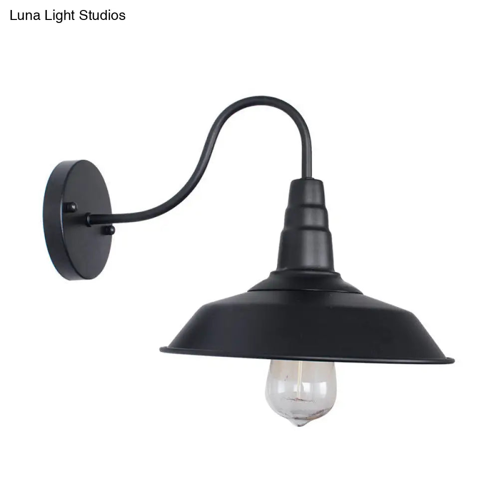 Simplicity Pot Lid Wall Mount Light - Stylish Iron Fixture For Restaurants