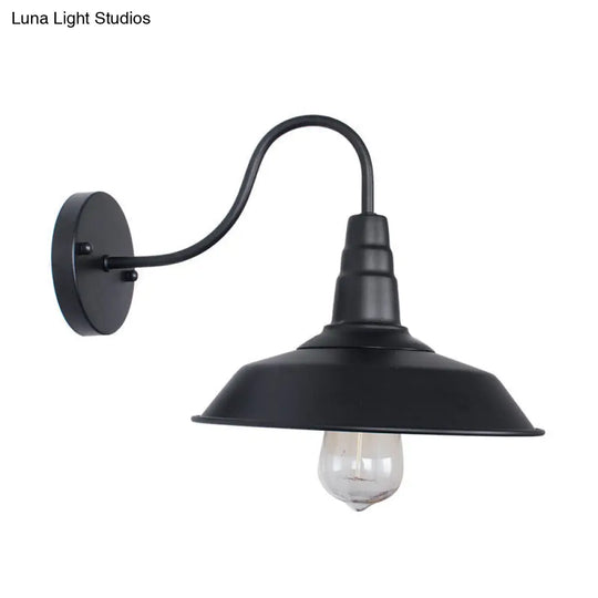 Simplicity Pot Lid Wall Mount Light - Stylish Iron Fixture For Restaurants