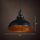 Simplicity Single-Bulb Iron Pot Cover Hanging Lamp - Stylish Restaurant Ceiling Lighting Fixture