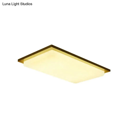 Simplicity Wooden Beige Led Flush Mount Ceiling Lamp In Warm/White Light 17’/33.5’/40.5’ Wide