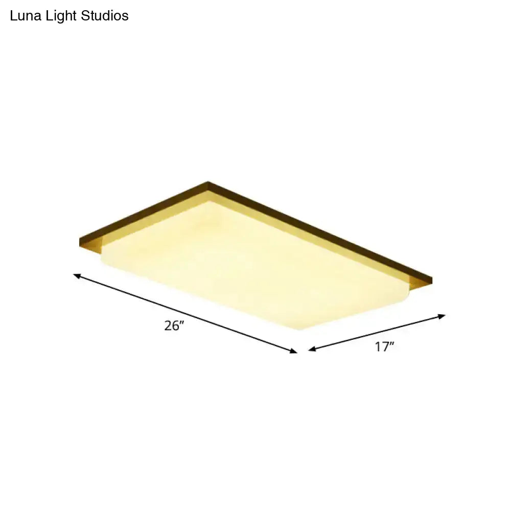 Simplicity Wooden Beige Led Flush Mount Ceiling Lamp In Warm/White Light 17’/33.5’/40.5’ Wide