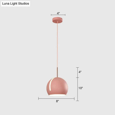 Sleek 1-Head Pendant Light Kit For Dining Room - Minimalist Hanging Lamp With Stylish Metal Shade