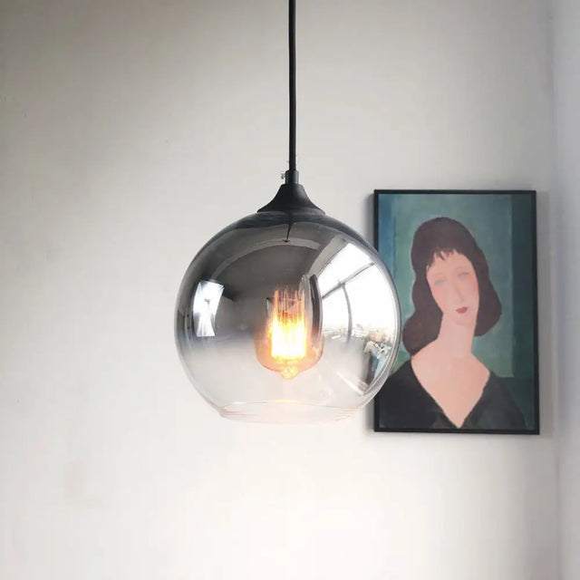 Sleek Pendant Light Kit With Stylish Glass Shade For Dining Room Suspension Lighting