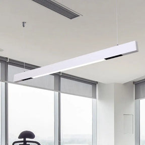 Sleek Acrylic Bar Pendant Light Kit with LED Suspension - Ideal Minimalist Lighting Solution for Offices White